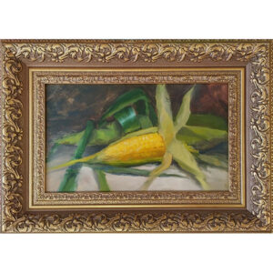 натюрморт кукуруза в рамке в стиле старых мастеров