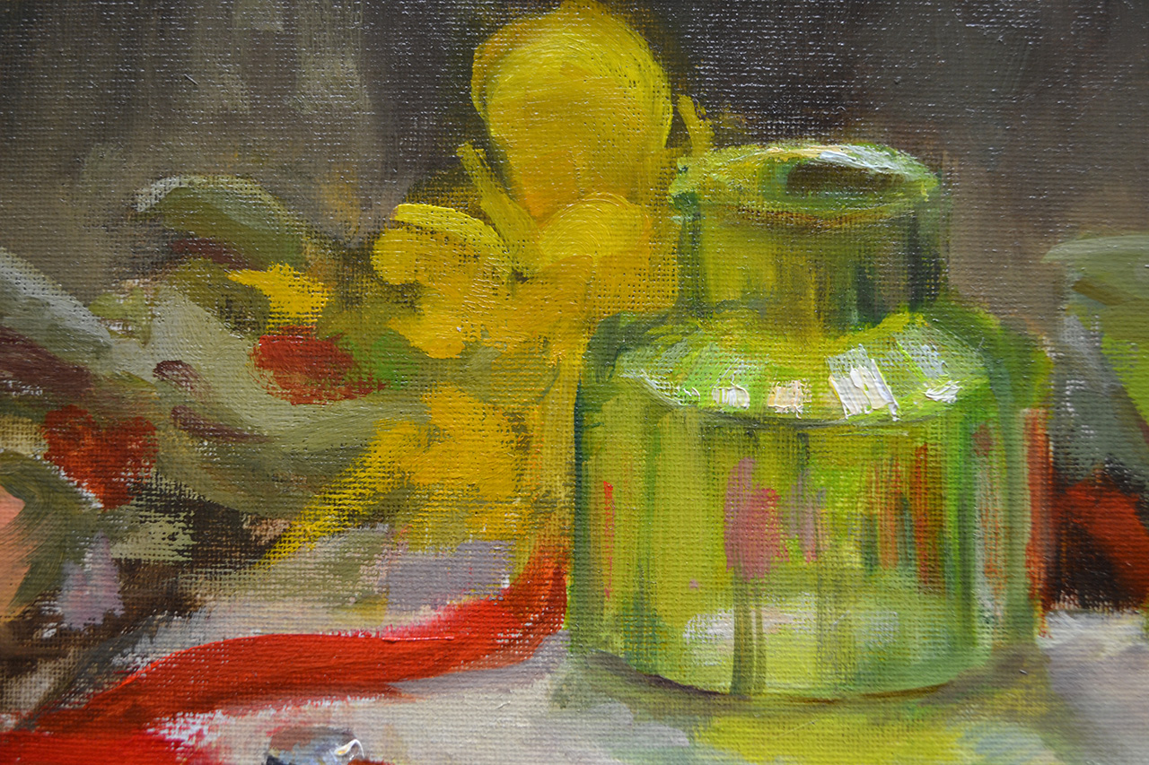 натюрморт с цветным стеклом