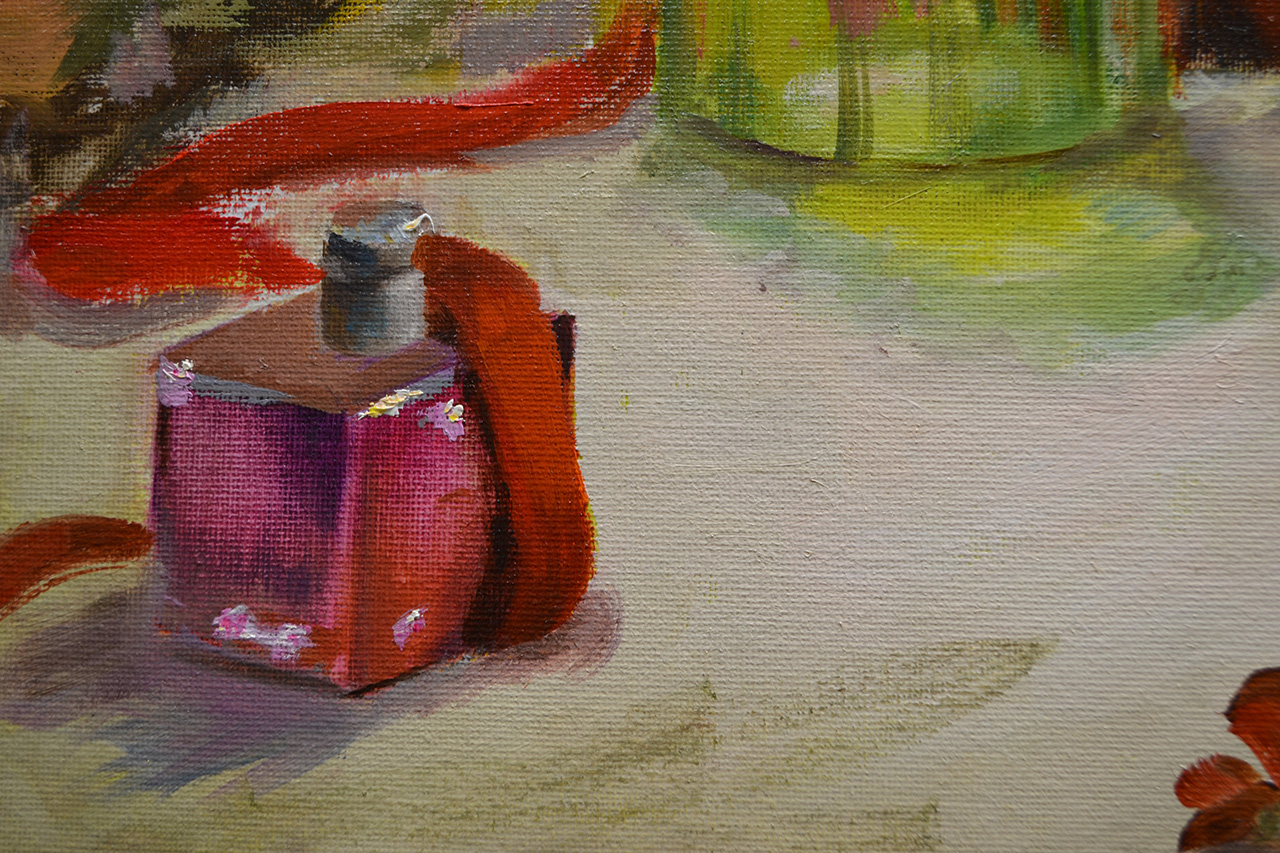 натюрморт с цветным стеклом